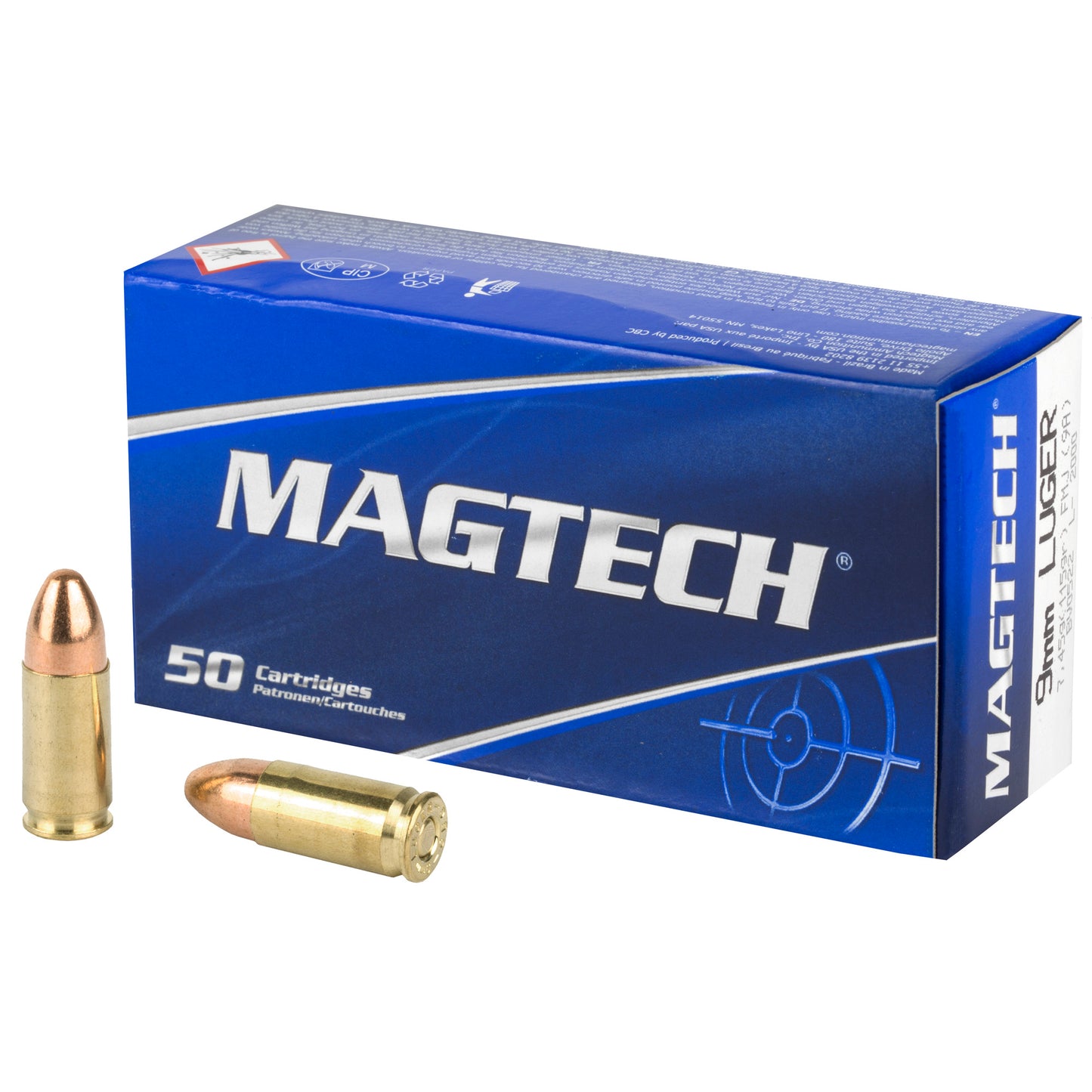 MagTech Handgun Ammunition 9mm Luger 115gr FMJ 1135 fps